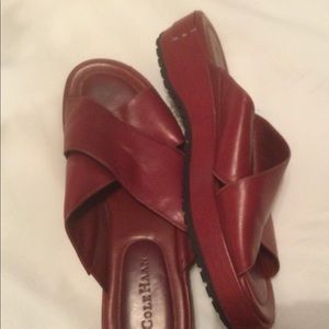 Pre Own Red Leather Cole Haan Shoes size 9B